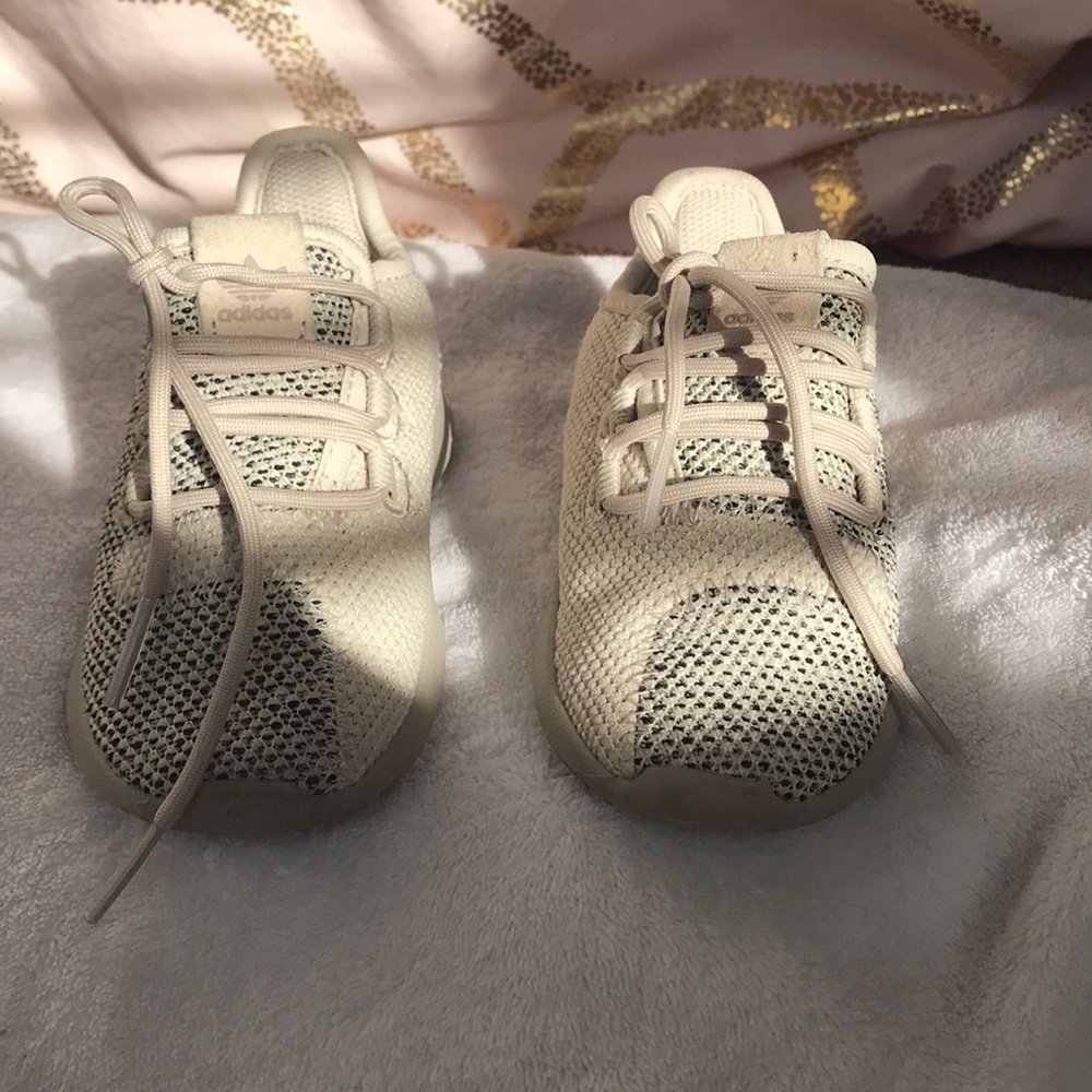 Cream and black adidas